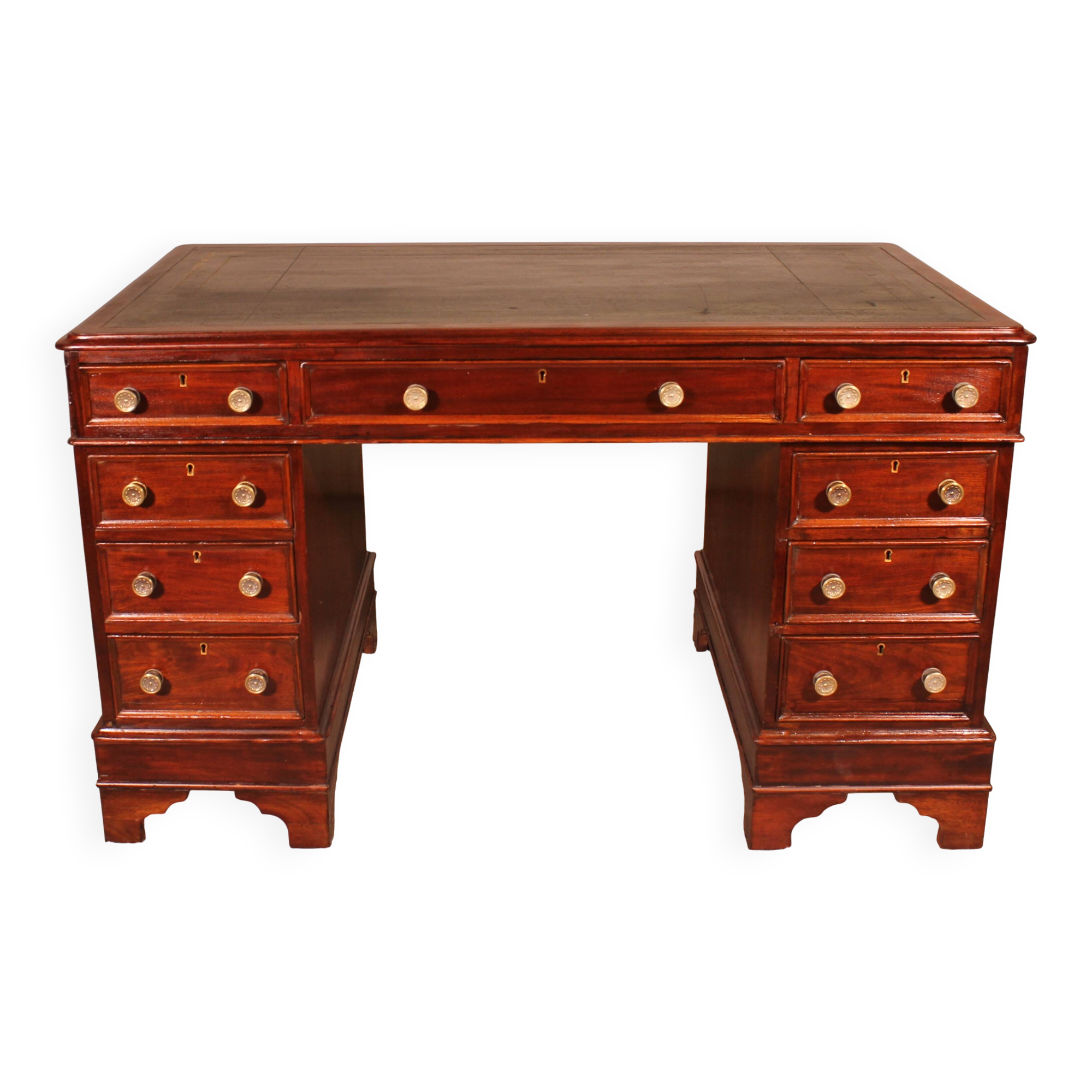 Small Desk with Drawers in Mahogany, 19th Century