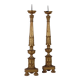 Pair of antique Empire candlesticks in wood, Europe, early 19th century.