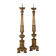 Pair of antique Empire candlesticks in wood, Europe, early 19th century.
