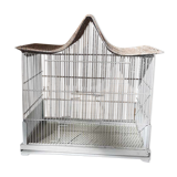 Iron and wicker bird cage