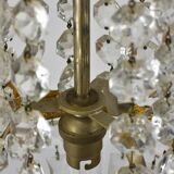 Chandelier vintage brass and glass grapevine