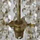 Chandelier vintage brass and glass grapevine
