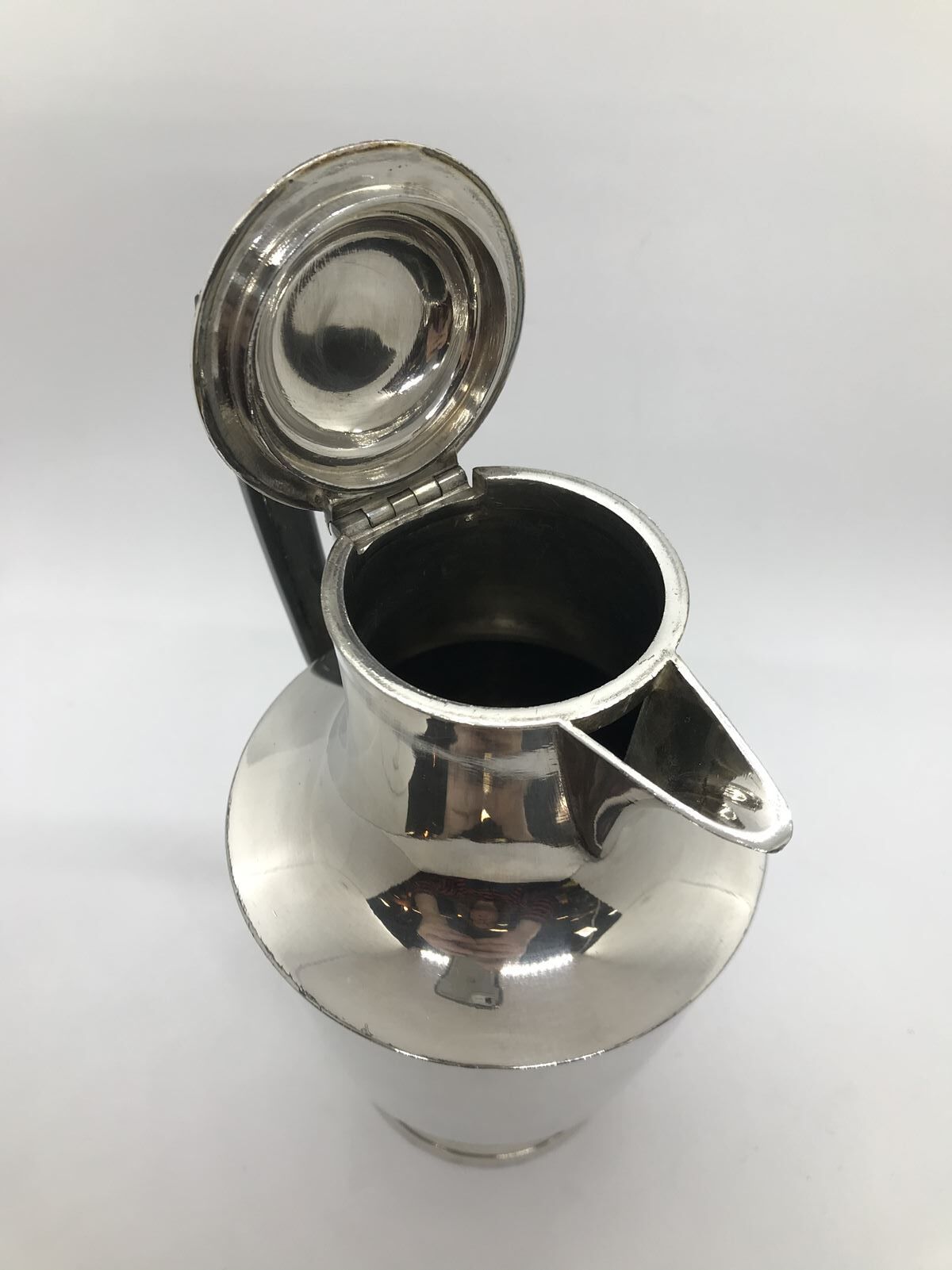 English silver metal teapot