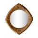 Rattan mirror from the 60s