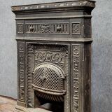 Napoleon III period cast iron fireplace mantel or front circa 1880