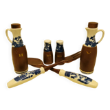 Porcelain and wood salad service