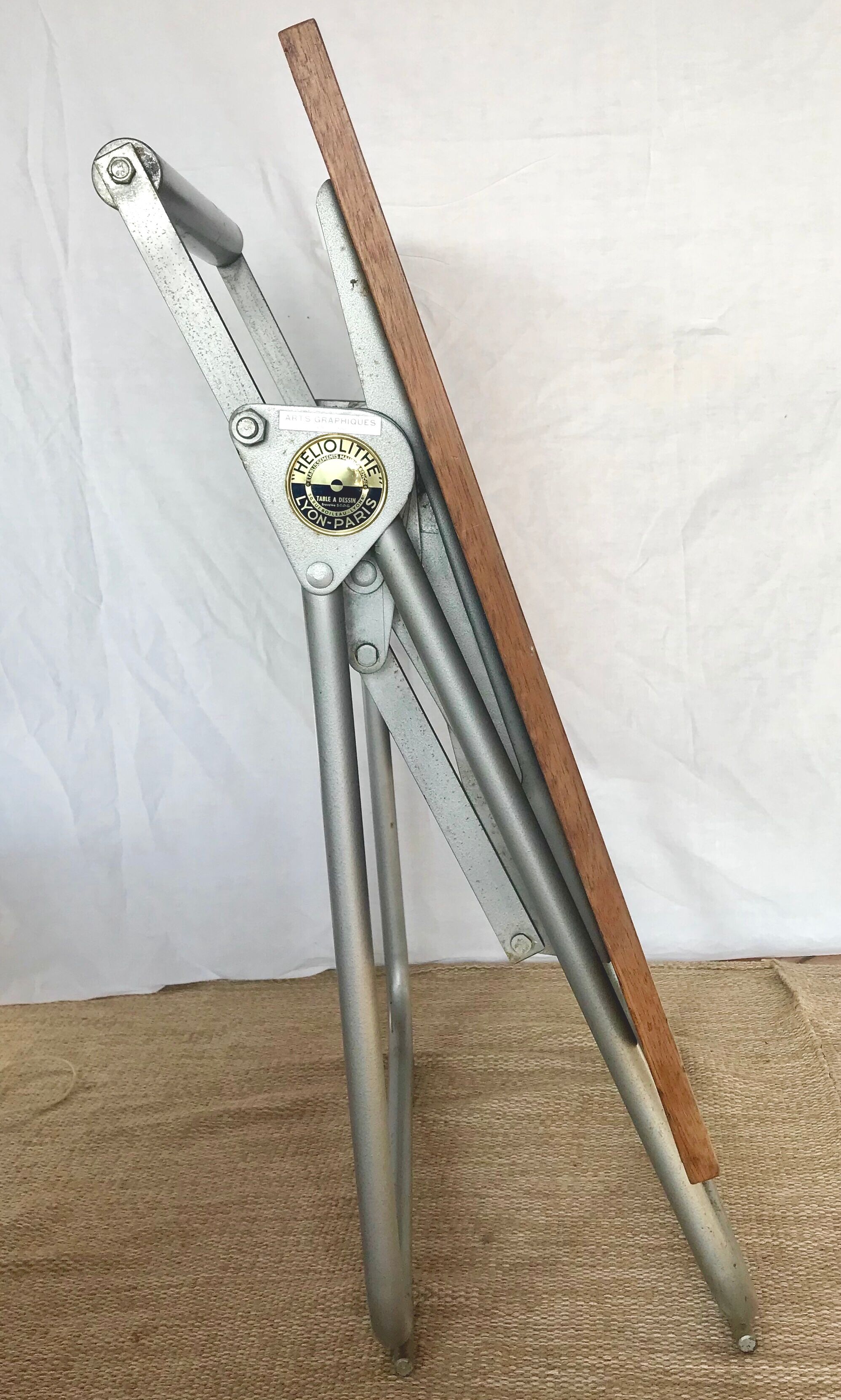 Architect Heliolithe vintage drafting table and Chair