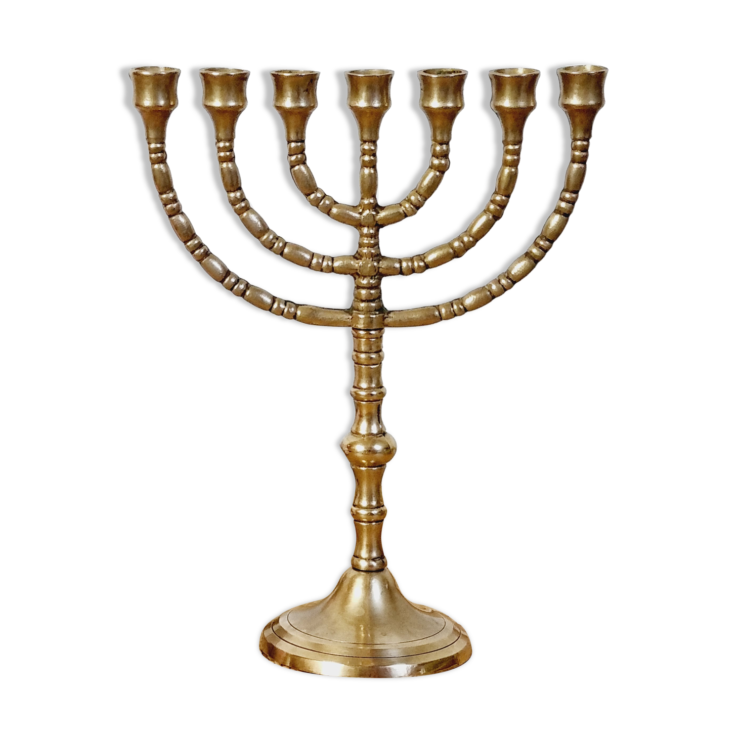 Golden brass chandelier