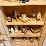 Raw wood display cabinet