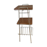Bolster vintage magazine rack table gold metal