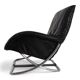 WK Möbel leather lounge chair with ottoman by Robert Haussmann, 1970