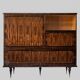 Buffet vitrine style art déco en bois