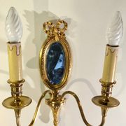 Louis XVI Wall Lamp Lucien Gau Mirror