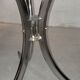Table ovale chromée verre fumé années 70
