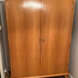Light oak veneered wardrobe