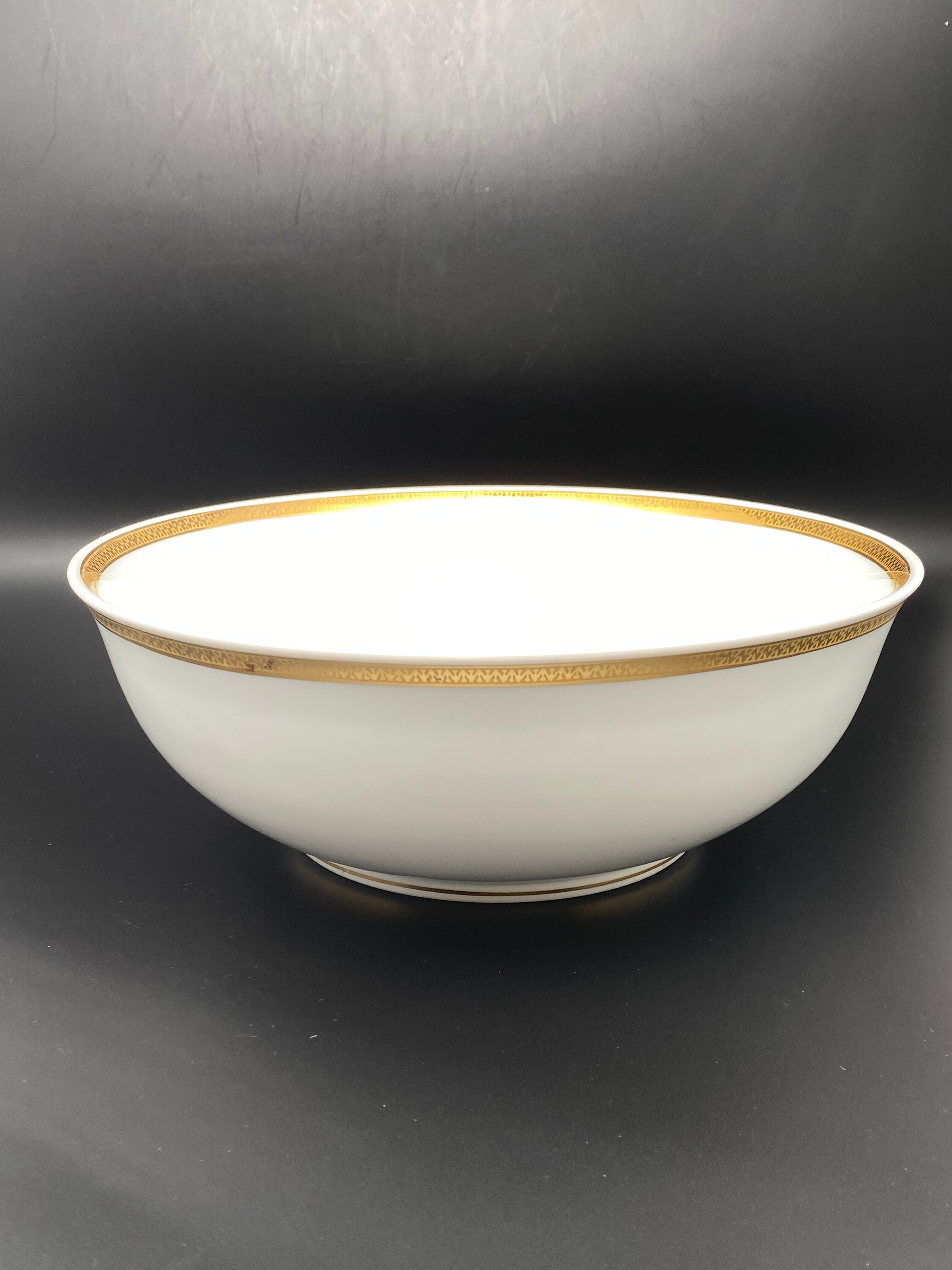 Salad bowl Limoges gold border