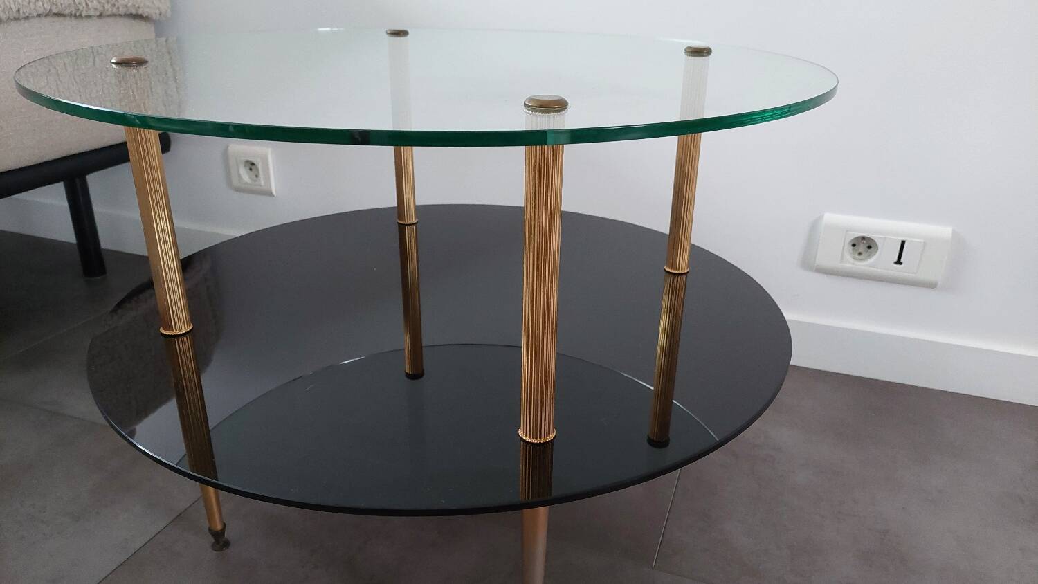 Glass coffee table