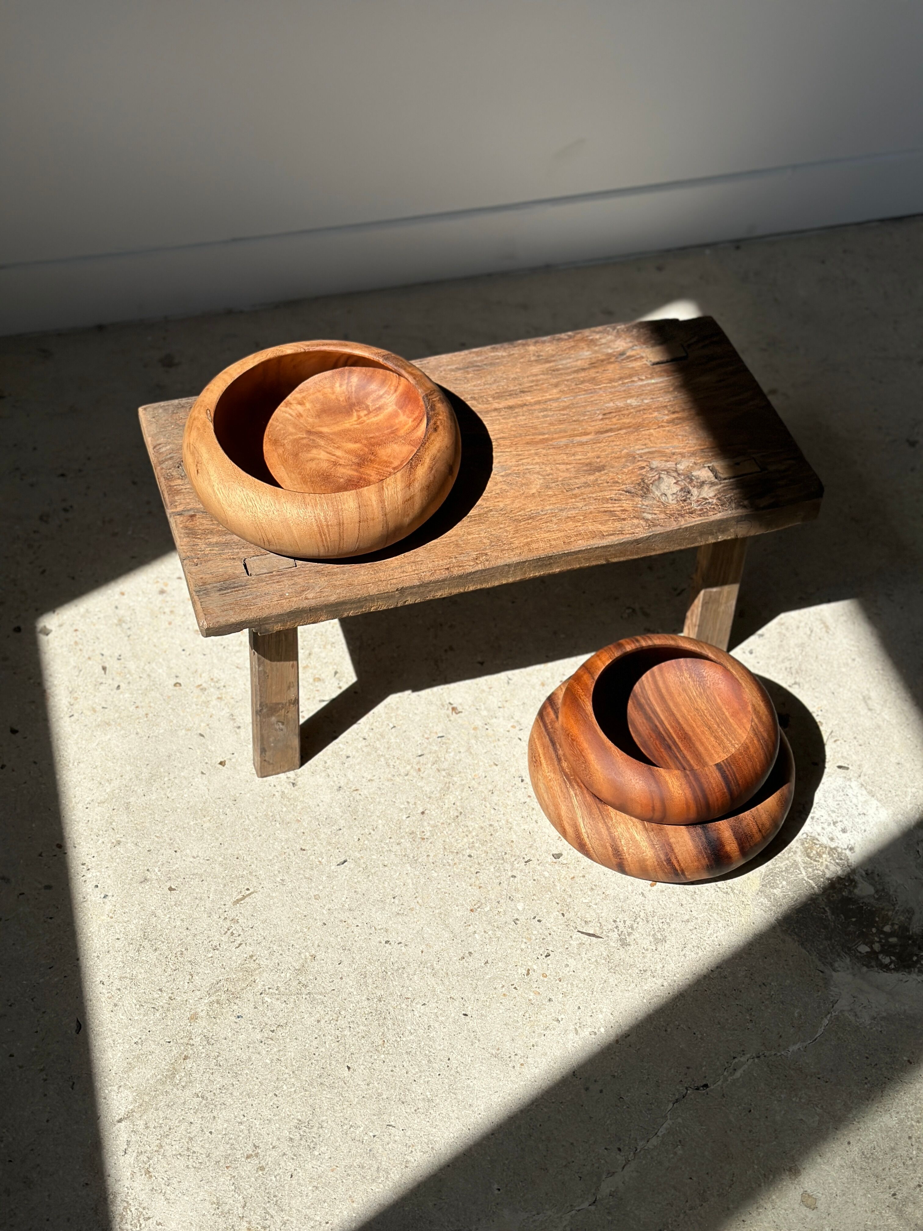 Bowl or monoxyl teak cut d:25.5