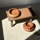 Bowl or monoxyl teak cut d:25.5
