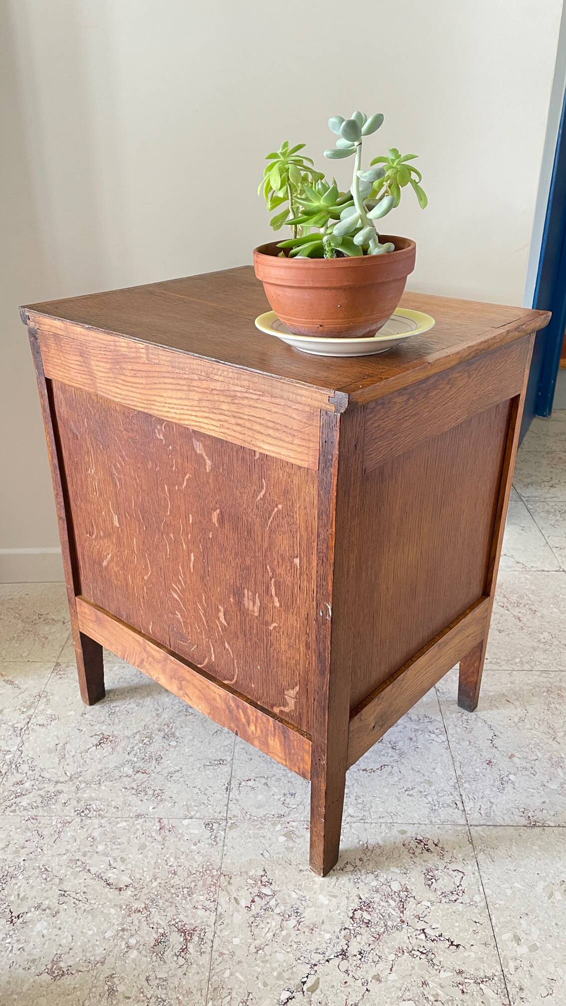 Oak bedside table from the 1950s
