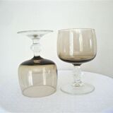 Series of 14 crystalline wine glasses