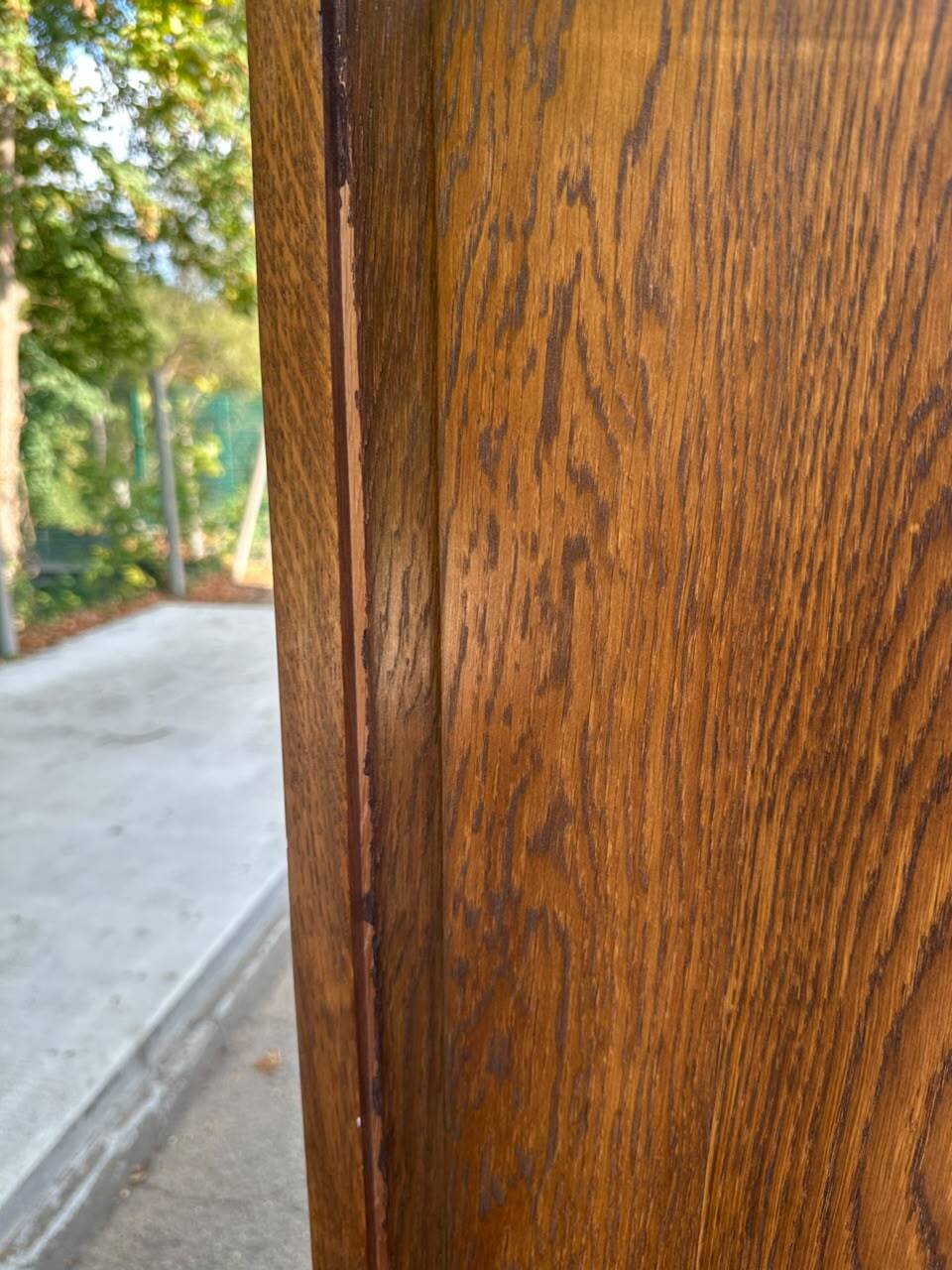 Single door oak wardrobe in Louis XV style – Vintage wardrobe