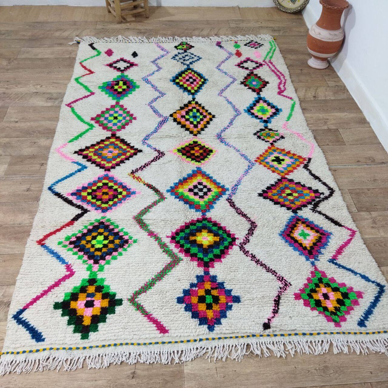 Handmade Moroccan Berber rug 260 X 162 CM