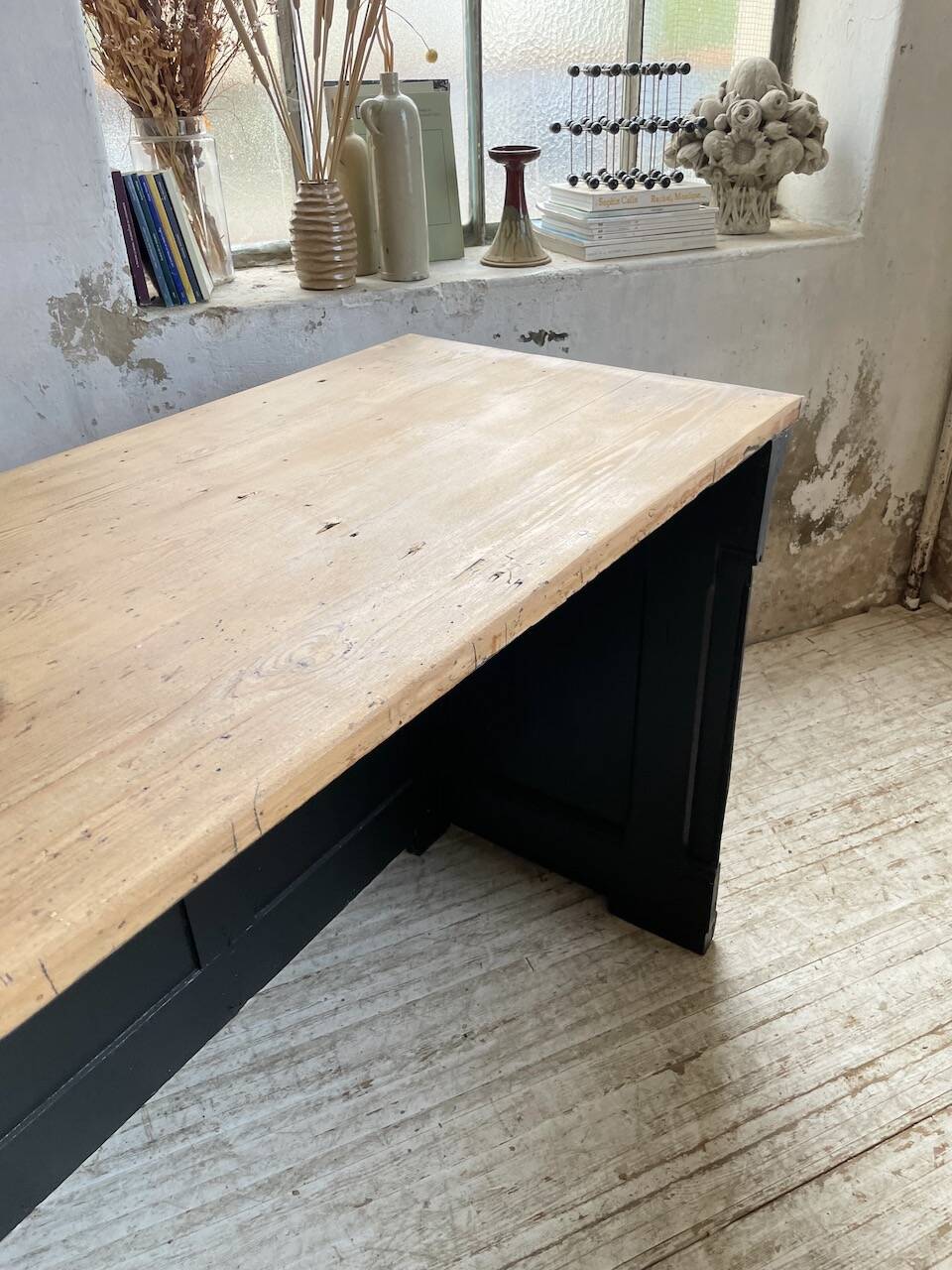 2m pine counter or central island with storage