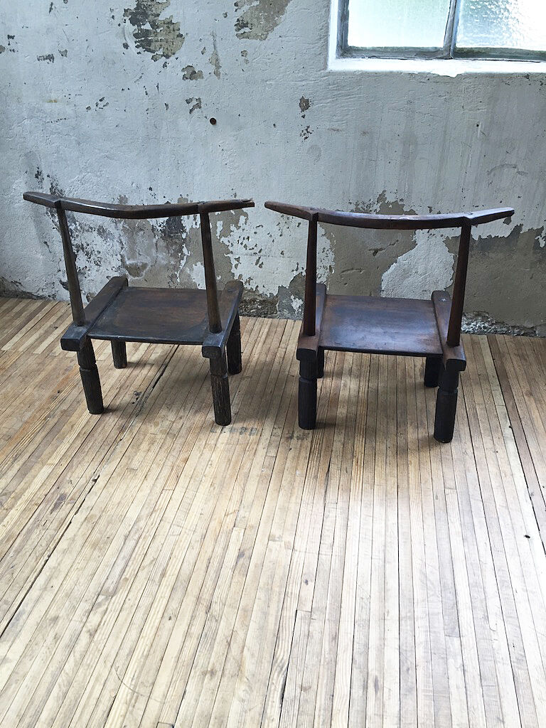 Pair of Ivory Coast chairs 50s