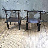 Pair of Ivory Coast chairs 50s
