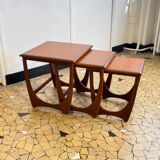 Teak trundle coffee table