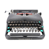 Remington portable Typewriter Deluxe model 5 revised new ribbon