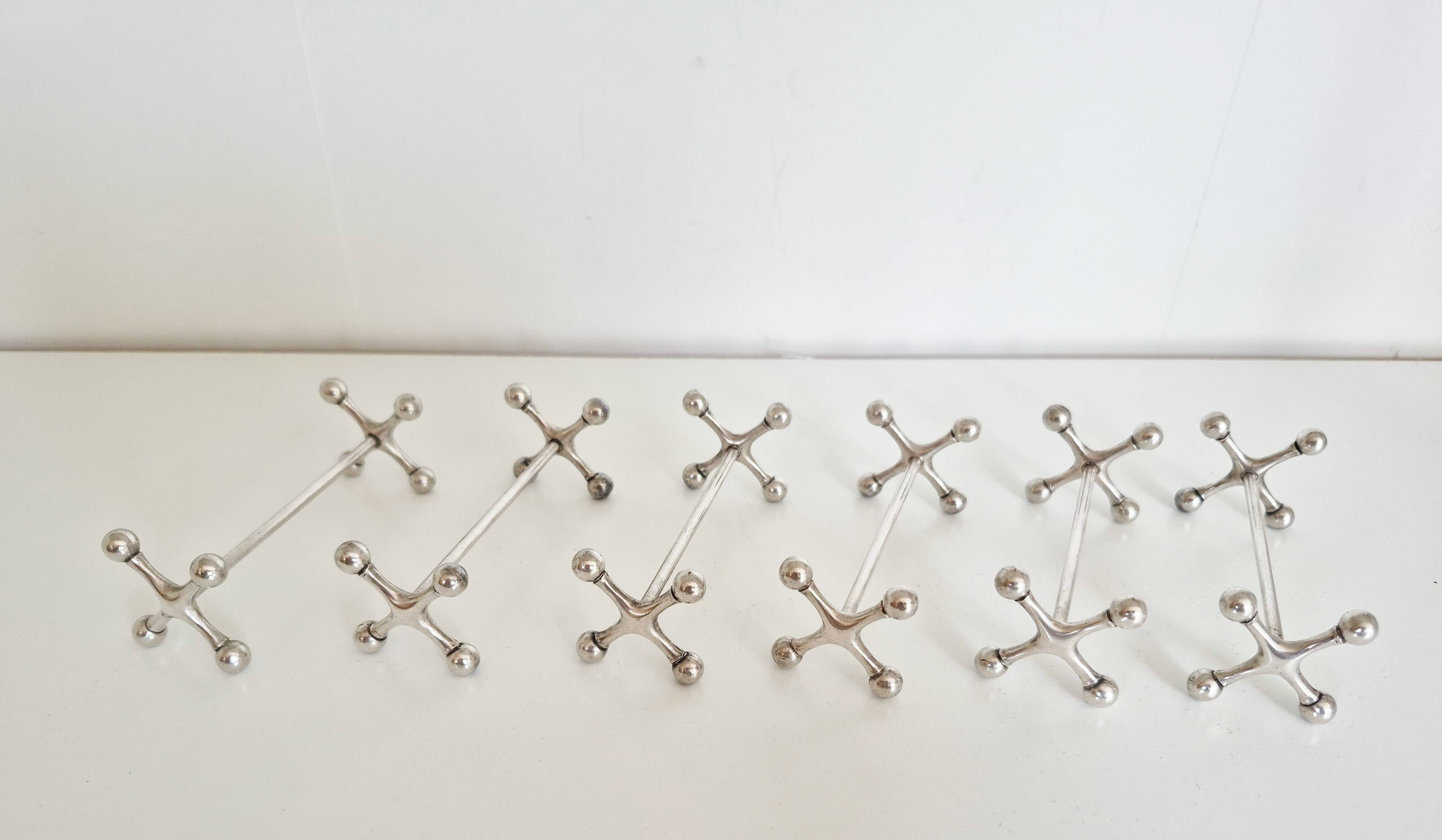 Silver-plated knife rest, 1950s, Christofle style.