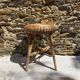 Tabouret en rotin et bois,   années 60