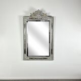 Grand miroir Venitien aux Cygnes, Glace Murano du XIXe siècle biseauté 133