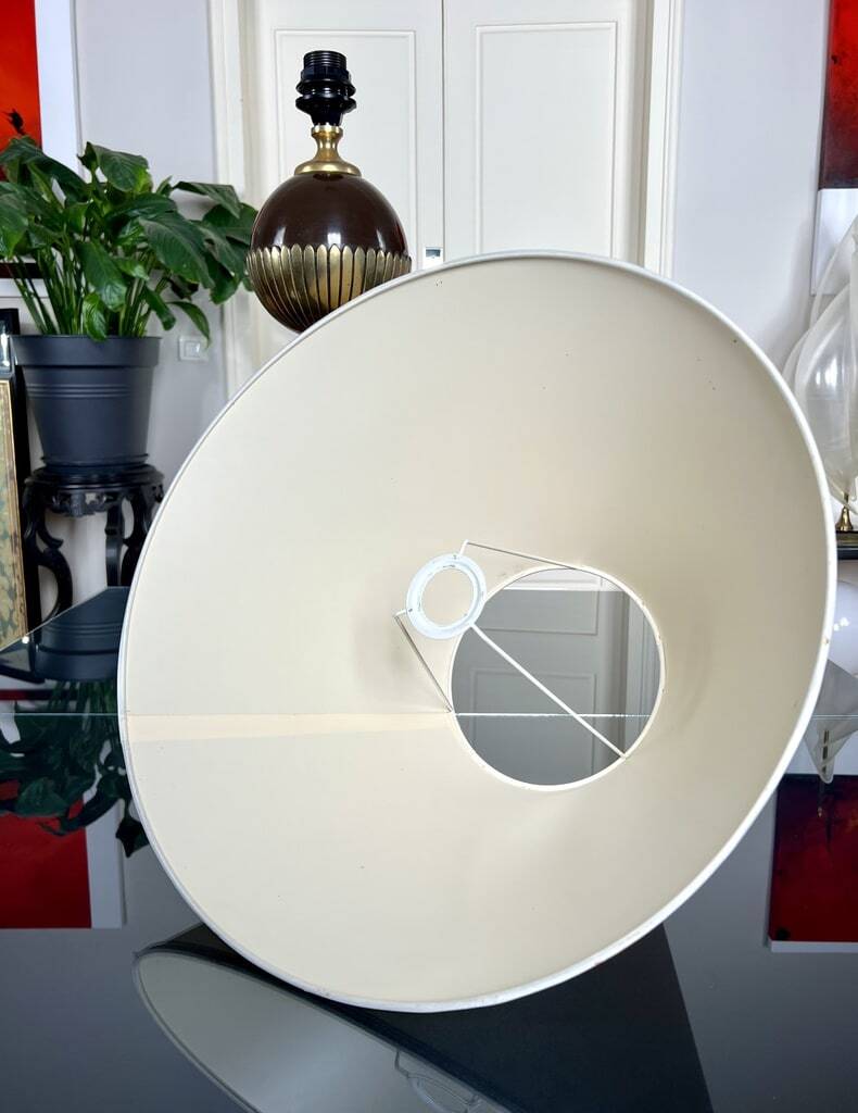 Vintage Living Room Lamp with Textile Shade - Vintage 1980s Modern Design