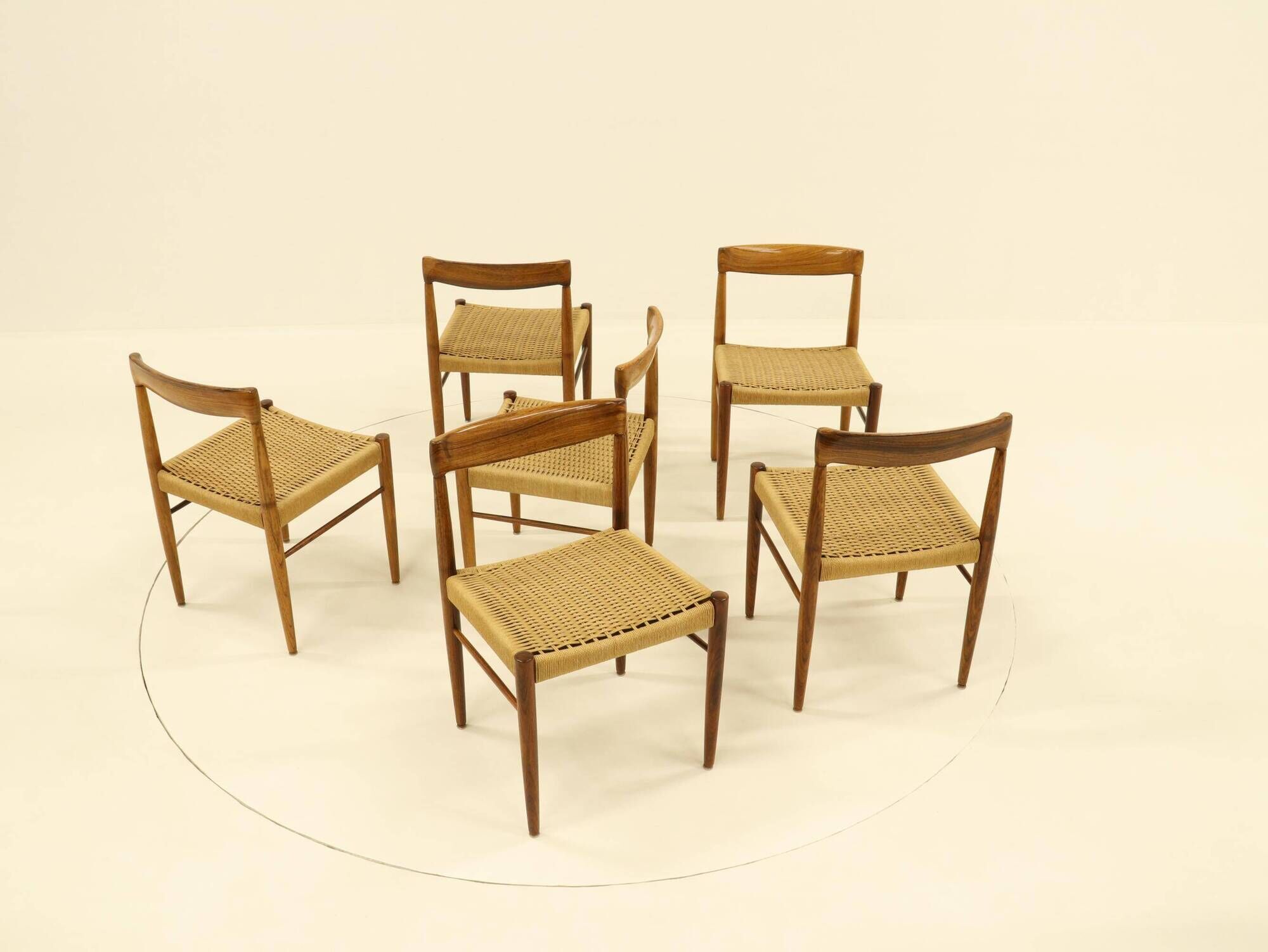 Set of 6 Rosewood Dining Chairs by H.W.Klein for Bramin, Denmark, 1960s