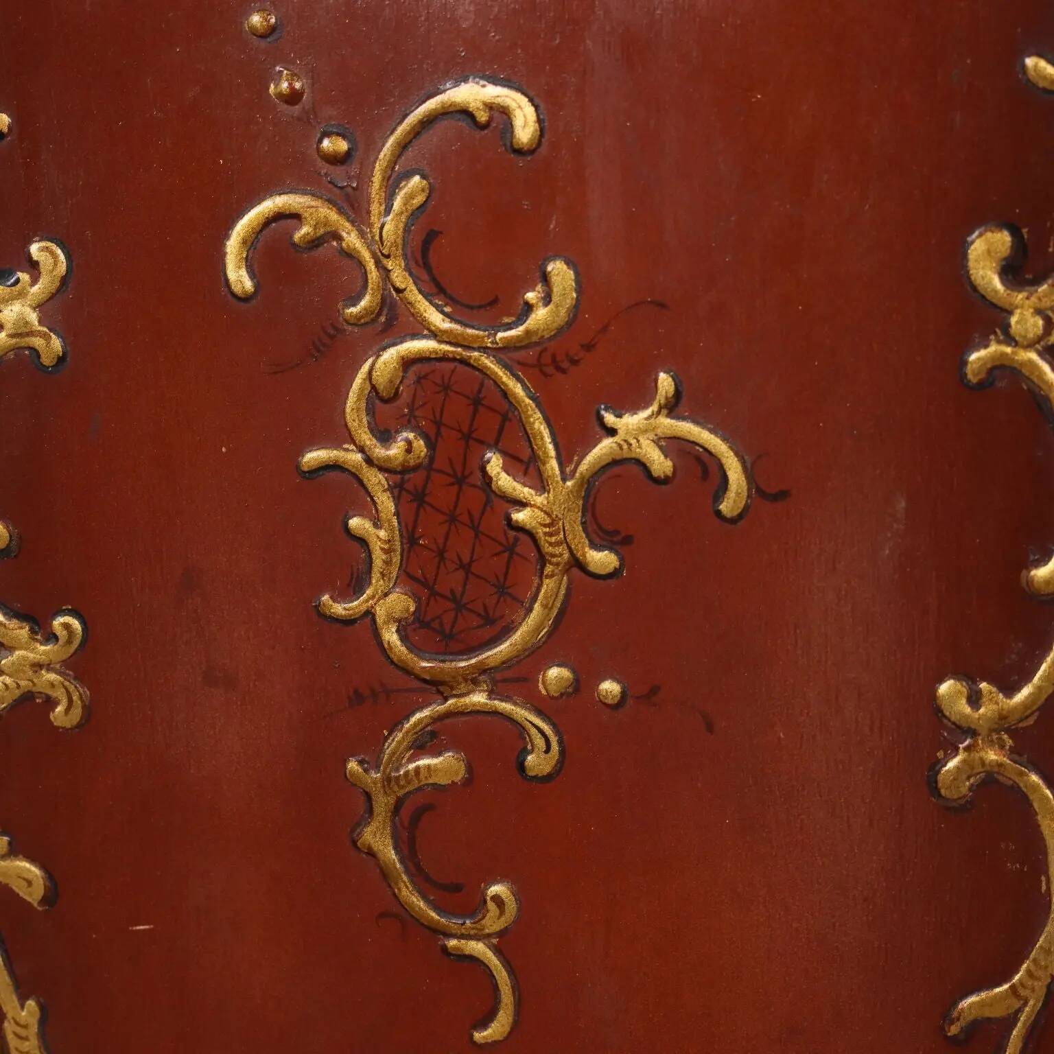 Vintage bar cabinet in baroque style, gilded wood, Italy, 20th century.