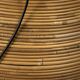 Lampe à suspension XL 71 cm en roseau, rotin, bambou et laiton, Italie