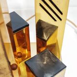 Lámpara de mesa de metal. Italia,1970s.