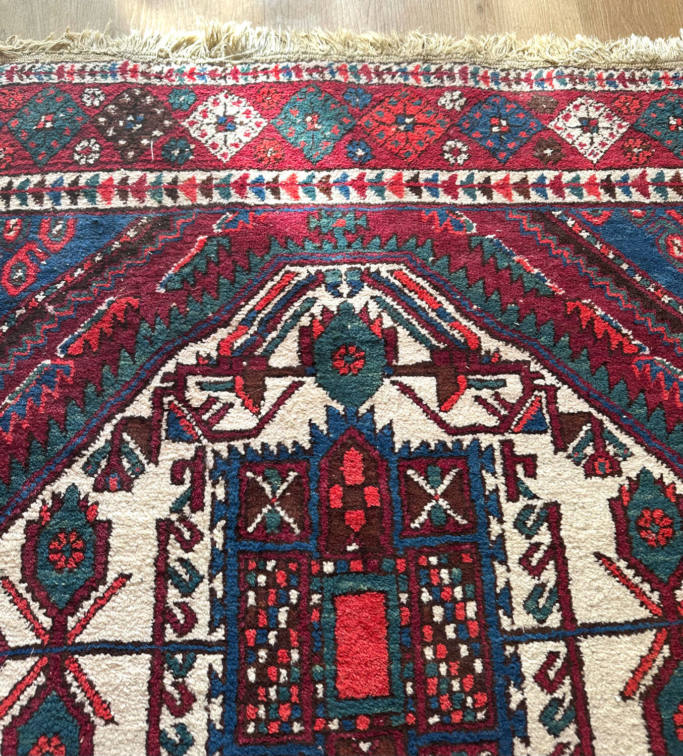 Vintage Shiraz Persian Carpet – House "Aux Trois Quartiers" – Knot wool