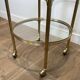 Round Rolling Table with Three Brass Trays, Attributed to the Jans House