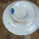Compotier ancien en faïence anglaise Cauldon – décor bleu Chantilly