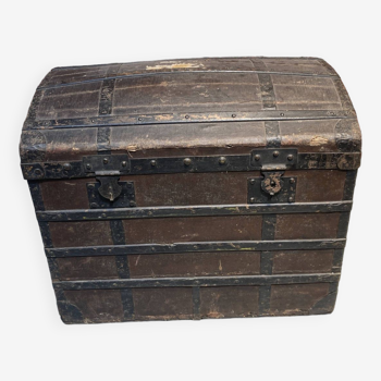 Wooden and metal trunk