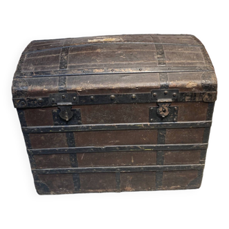 Wooden and metal trunk