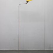Lampe de sol Art Déco réglable, nickel, Tchécoslovaquie, années 1930