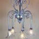 Five-Arm Murano Glass Chandelier With Scrollwork, 20th Century