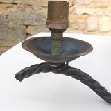 Pair of twisted wrought iron chandelier