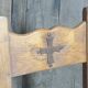 Monastery table with Occitan cross + 4 chairs - 20th century