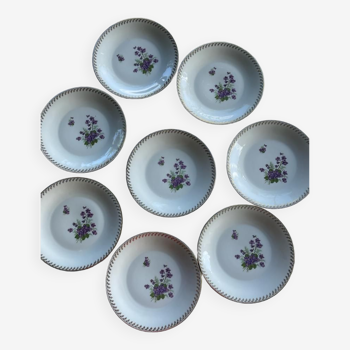 Set of 8 plates FD real porcelain